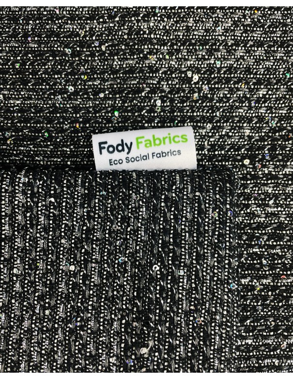 Shopper Bag fantasia Black Glitter