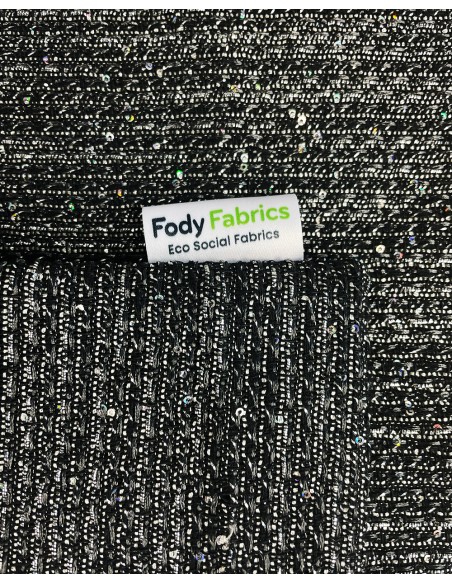 Shopper Bag fantasia Black Glitter
