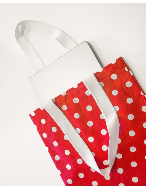 Shopper Bag Red - Polka Dot pattern