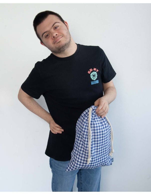Large Pochette Chess Blue
