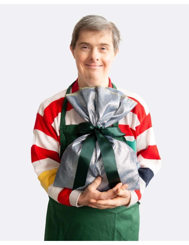 Panettone fantasia Blu Glitter - Fody Fabrics