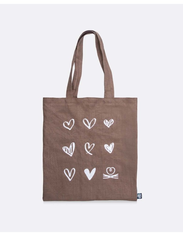 Shopper Bag "Hearts" - Grape Edition