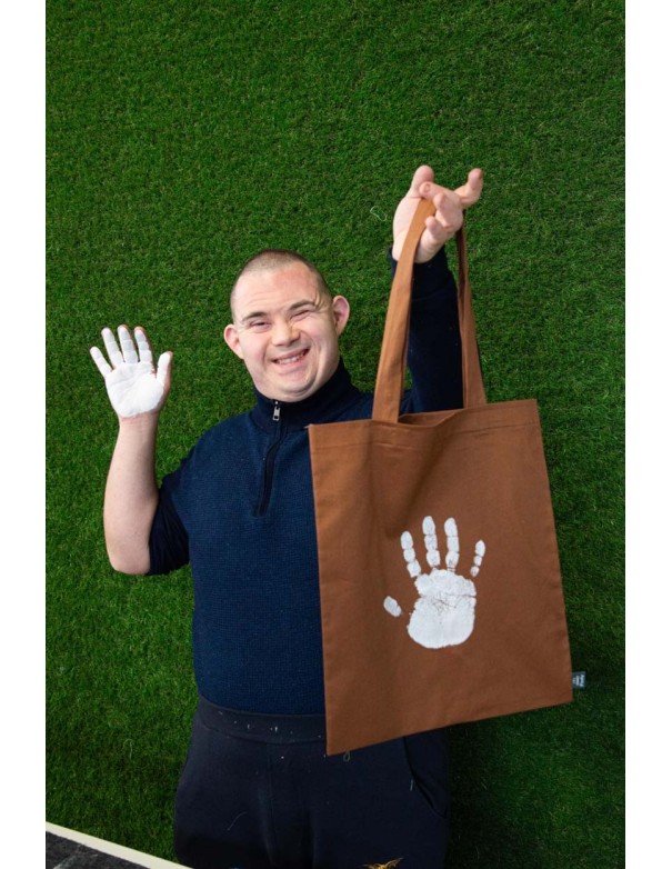 Shopper Bag Marrone - Edizione "Mani"