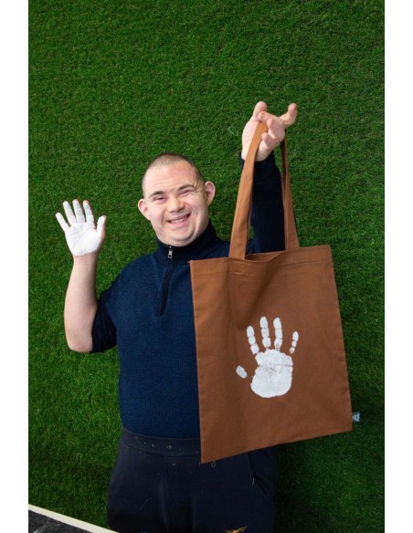Shopper Bag Marrone - Edizione "Mani"