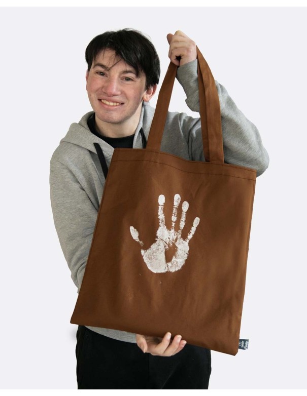 Shopper Bag Marrone - Edizione "Mani"