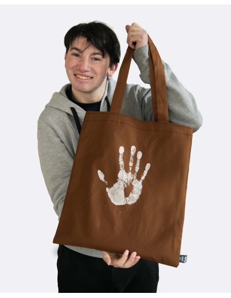 Shopper Bag Marrone - Edizione "Mani"