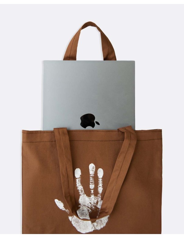 Shopper Bag Marrone - Edizione "Mani"