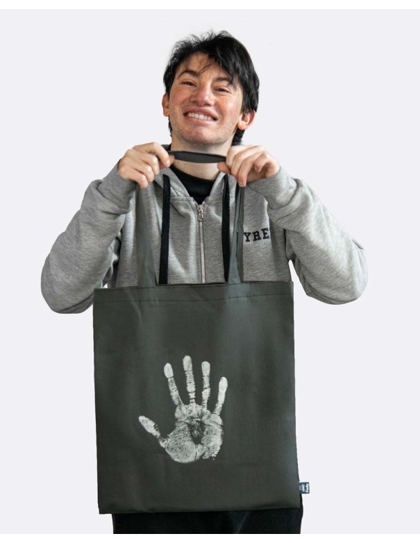 Shopper Bag Grigia - Edizione "Mani"