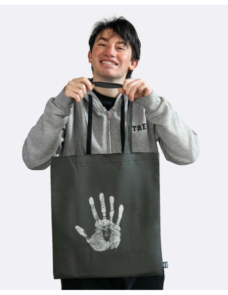 Shopper Bag Grigia - Edizione "Mani"