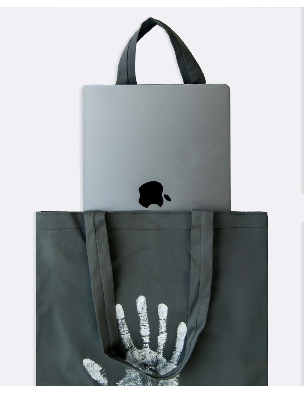 Shopper Bag Grigia - Edizione "Mani"