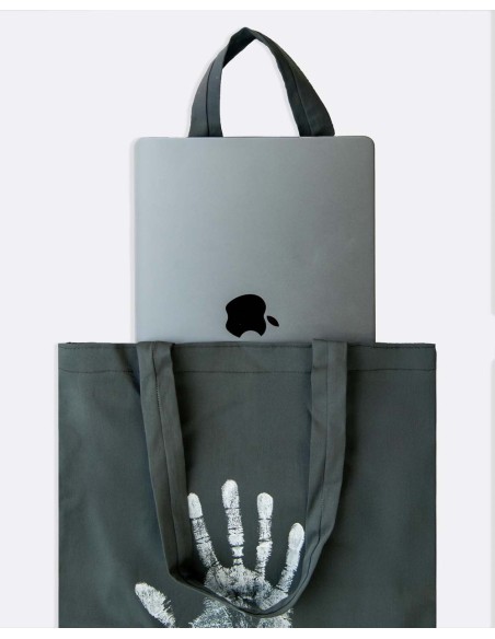 Shopper Bag Grigia - Edizione "Mani"