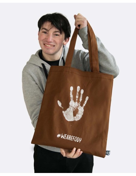 Shopper Bag Marrone - Edizione "Mani"