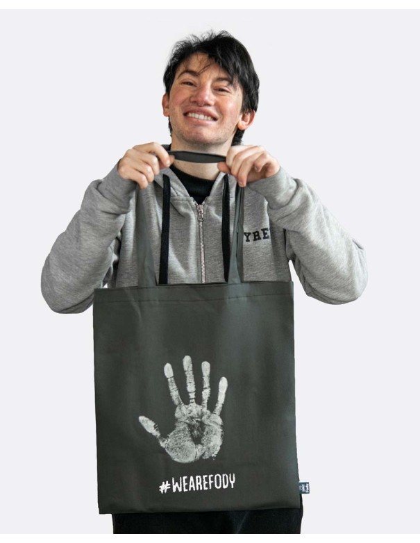 Shopper Bag Grigia - Edizione "Mani"