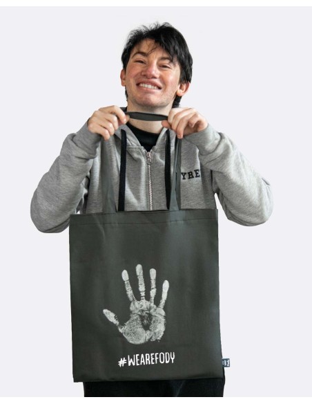 Shopper Bag Grigia - Edizione "Mani"