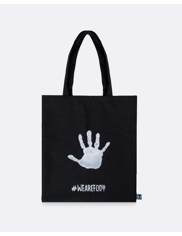 Shopper Bag Nera - Edizione "Mani"