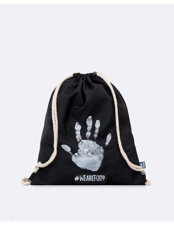 Zaino a Sacca Nero – Edizione “Mani”