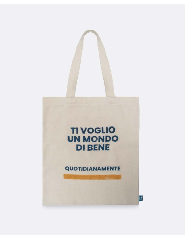 Shopper Bag Beige- "Quotidianamente"