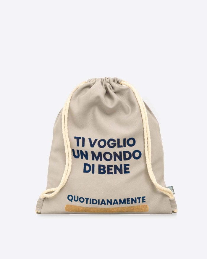 Zaino a Sacca Beige –  “Quotidianamente”