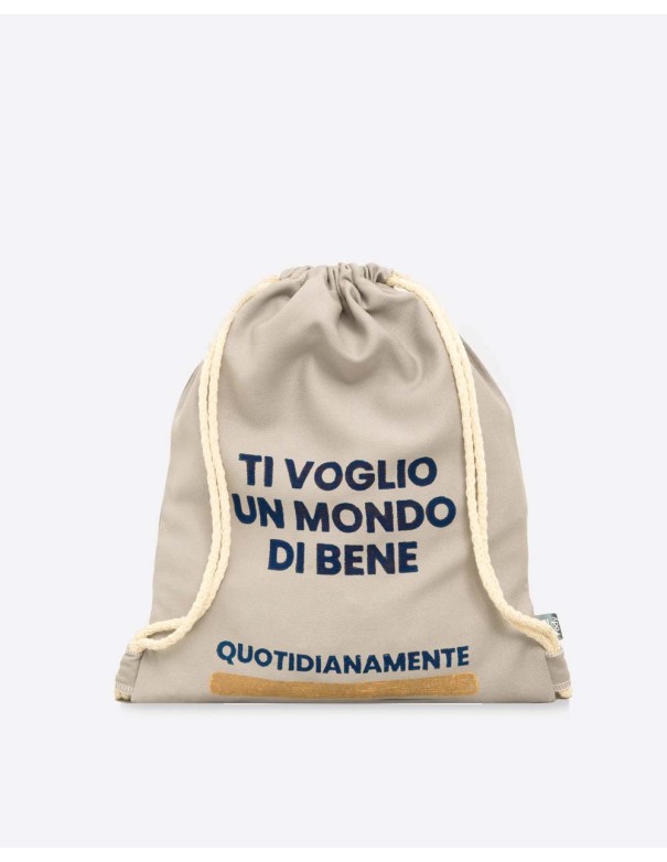 Zaino a Sacca Beige –  “Quotidianamente”