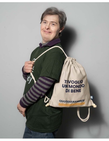 Zaino a Sacca Beige –  “Quotidianamente”