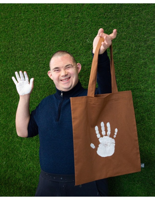 Shopper Bag Marrone - Edizione "Mani"