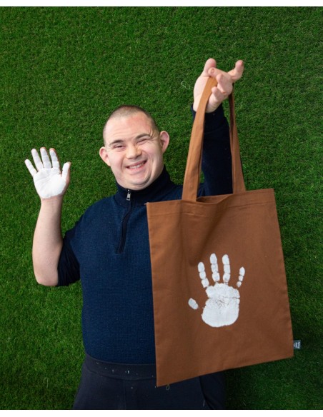 Shopper Bag Marrone - Edizione "Mani"