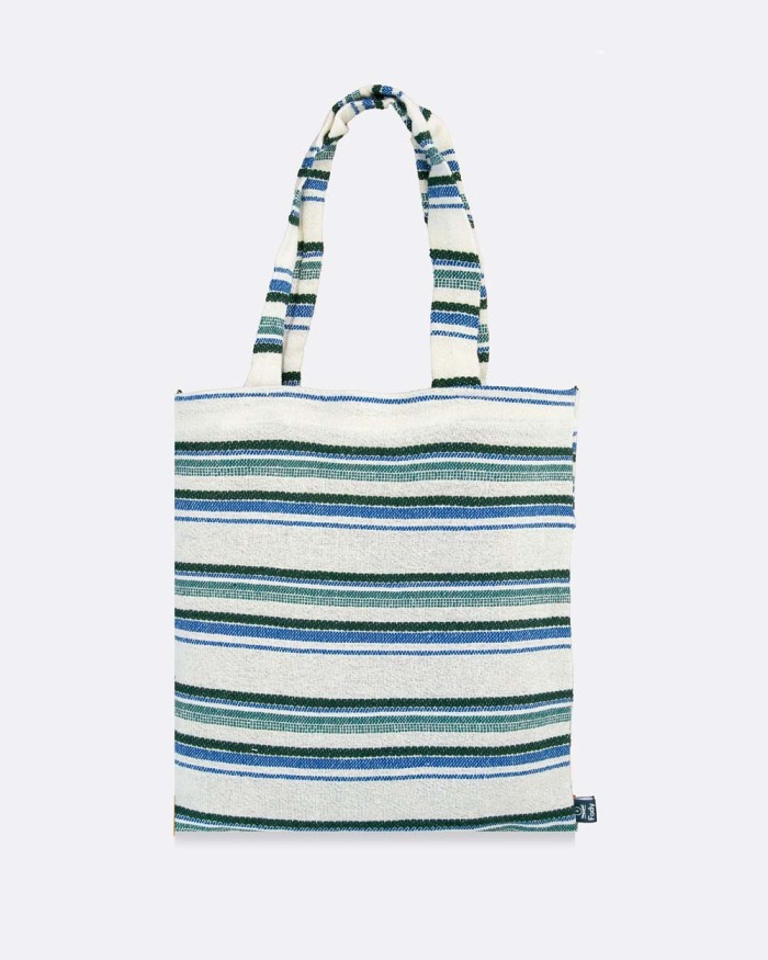 Shopper Bag strisce Blu e Verdi
